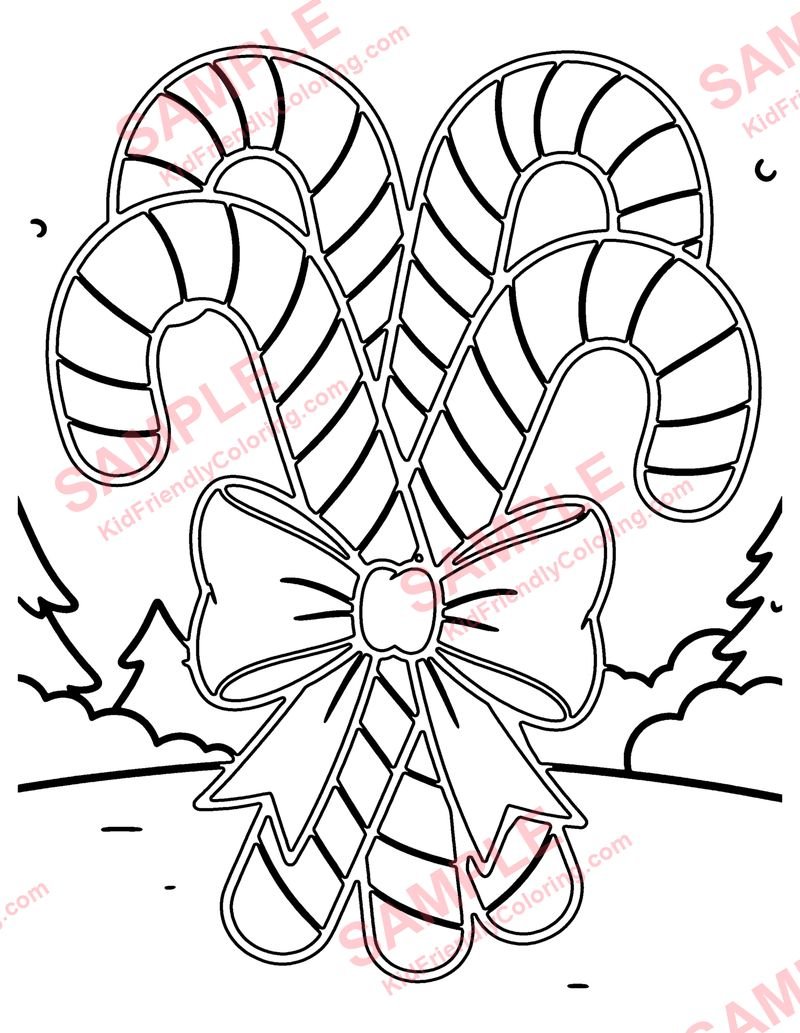 Candy Canes coloring page preview
