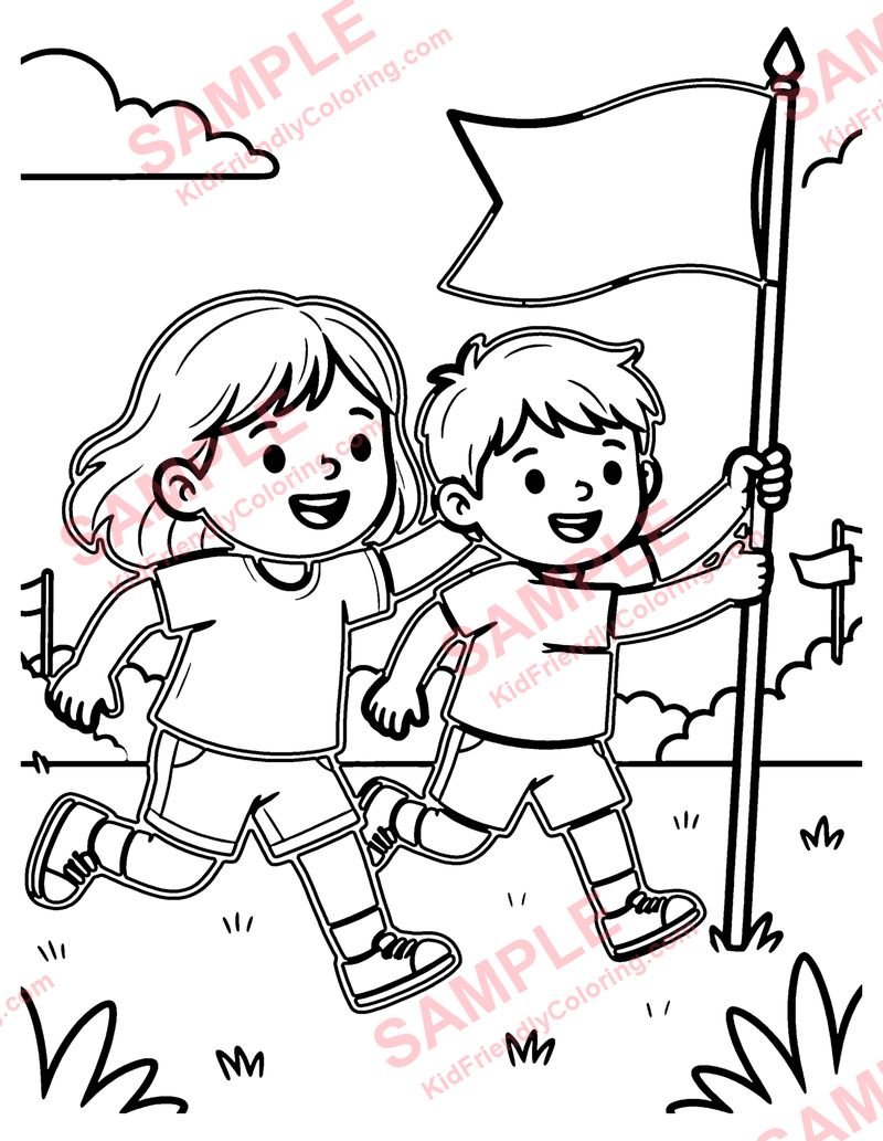Capture the Flag coloring page preview