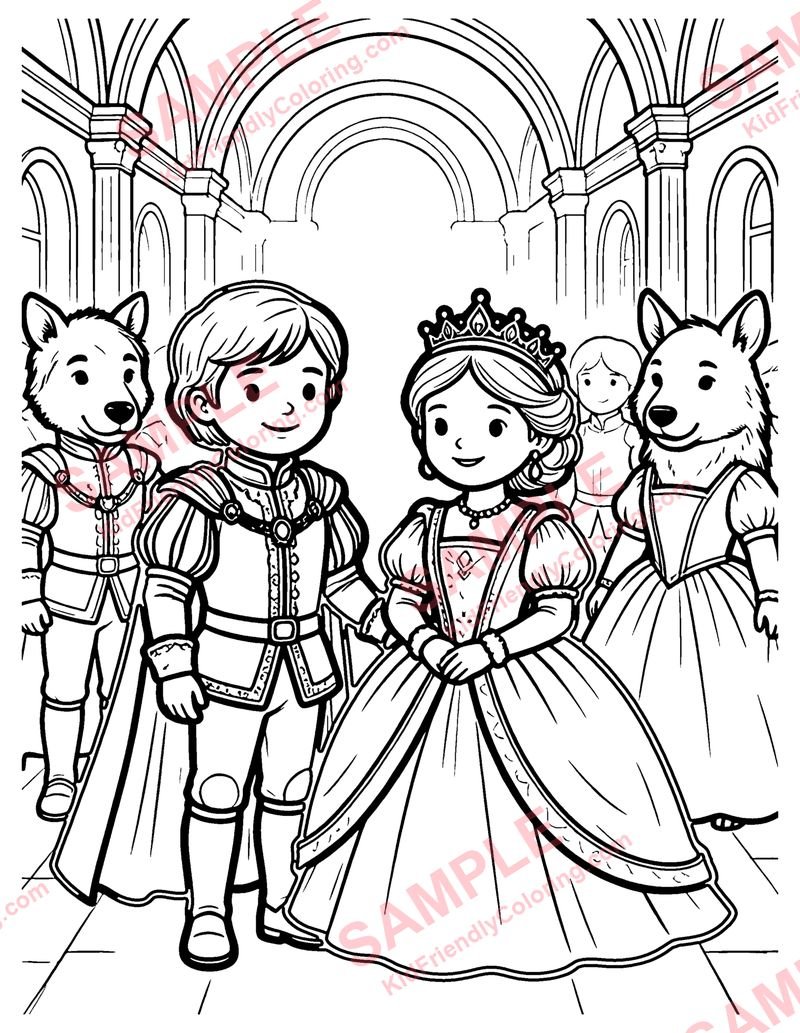 Castle Ball coloring page preview