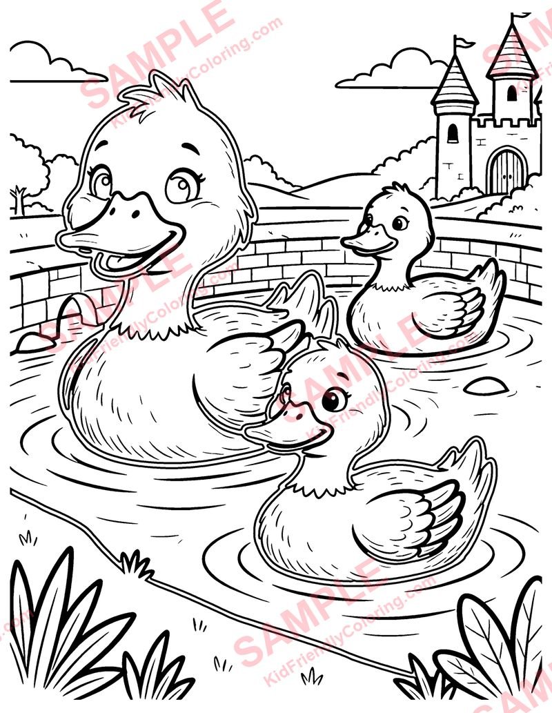 Castle Moat coloring page preview