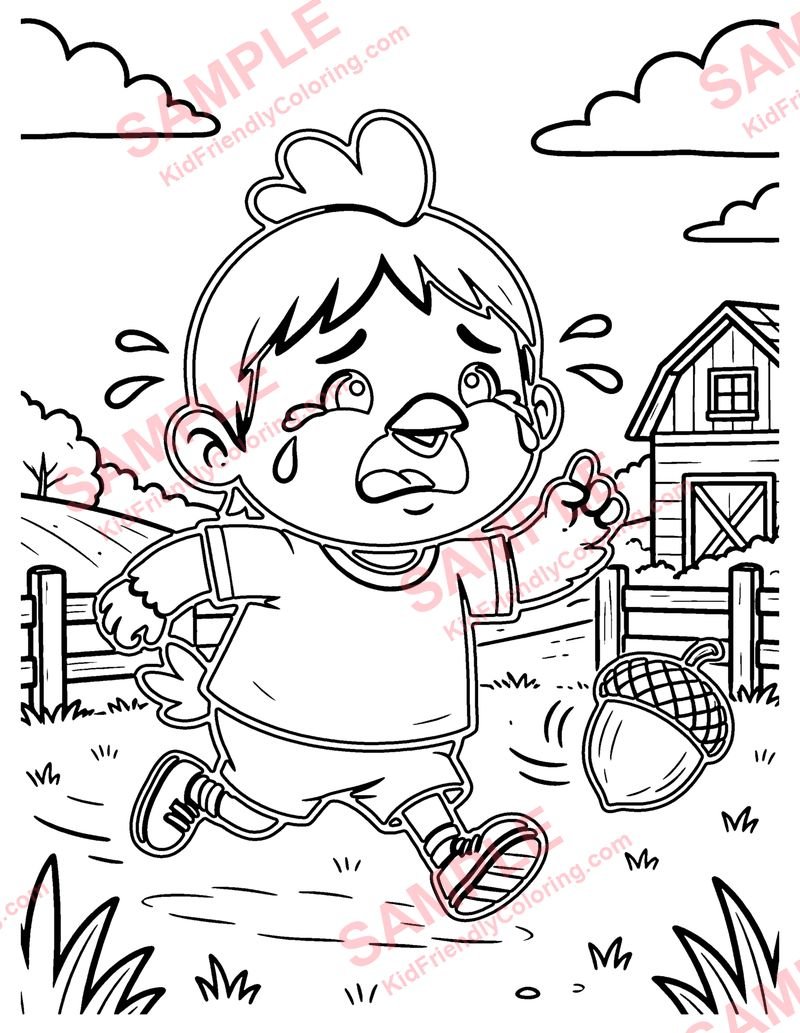 Chicken Little coloring page preview