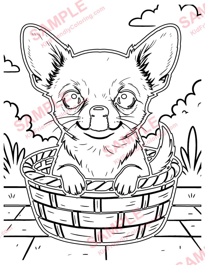 Chihuahua coloring page preview