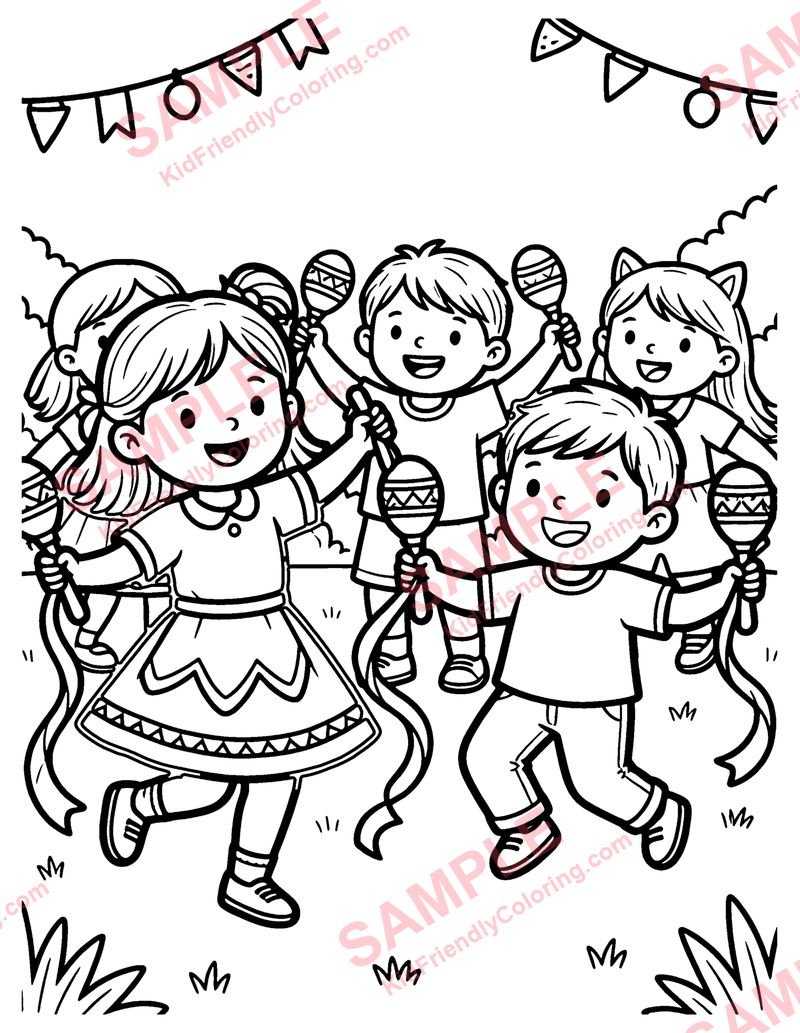 Cinco de Mayo coloring page preview