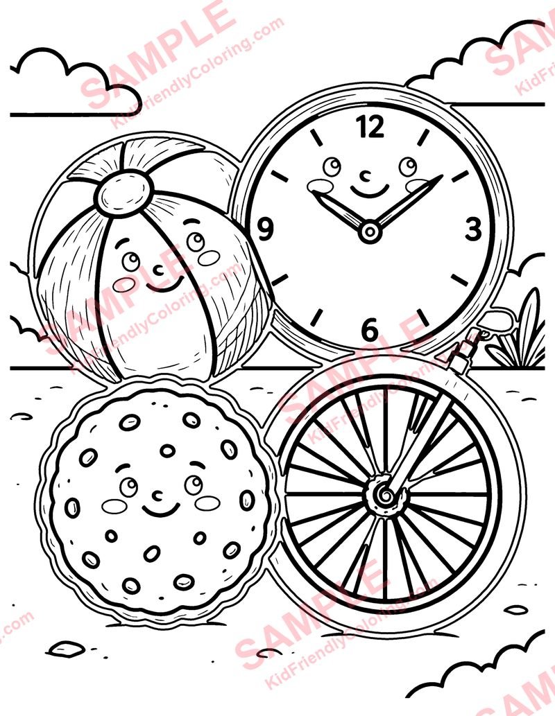 Circle Friends coloring page preview