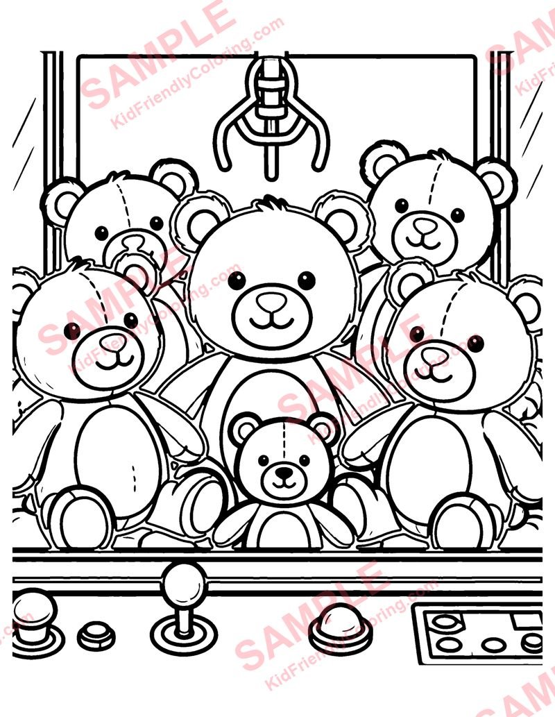 Claw Machine coloring page preview