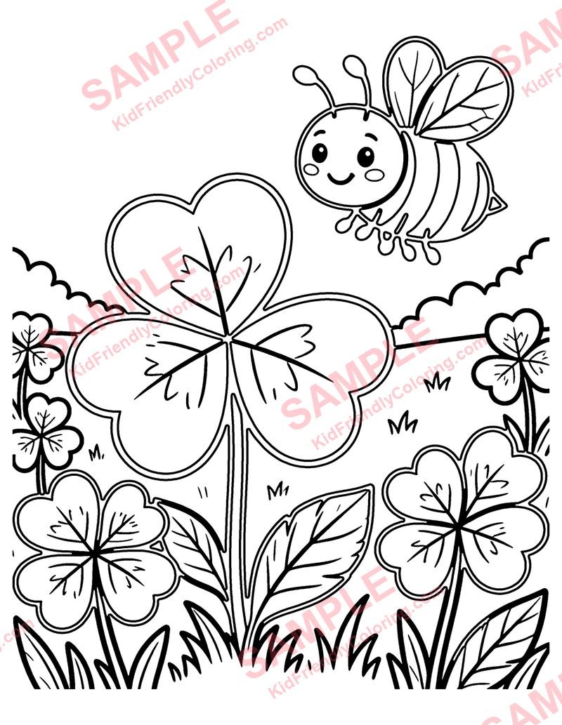 Clover Patch coloring page preview
