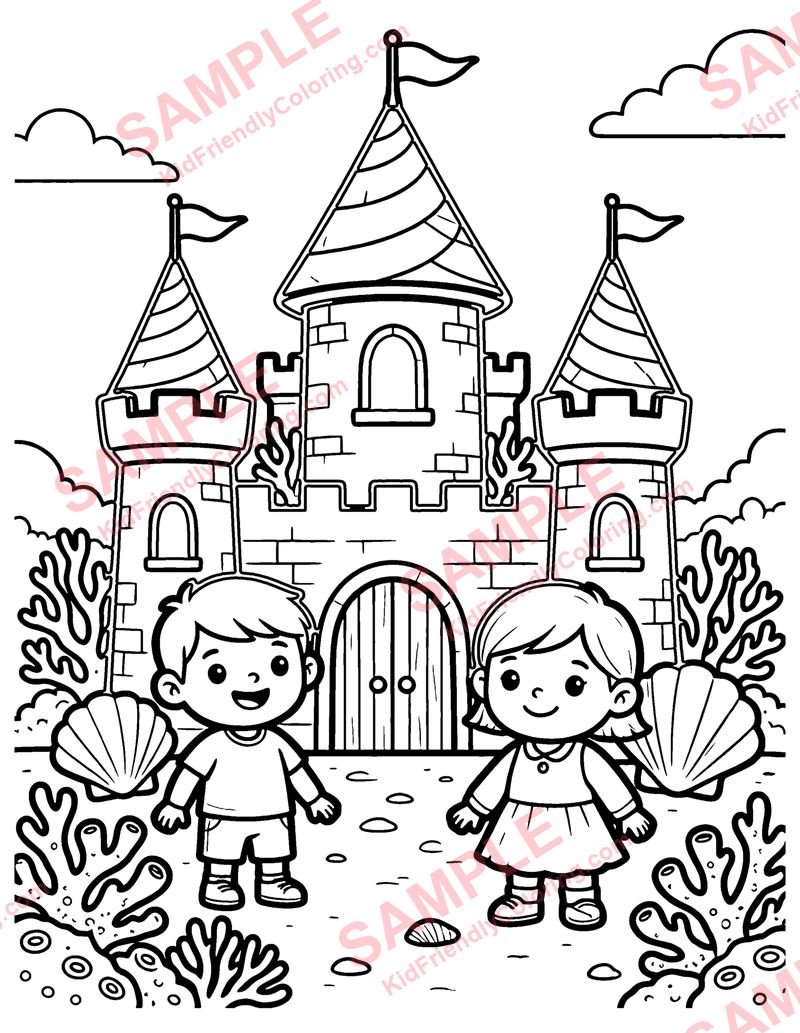 Coral Castle coloring page preview