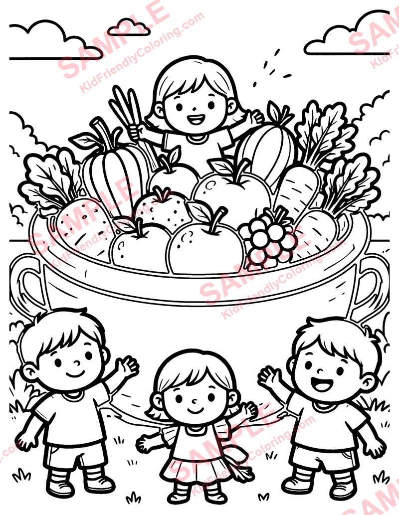 Cornucopia coloring page preview