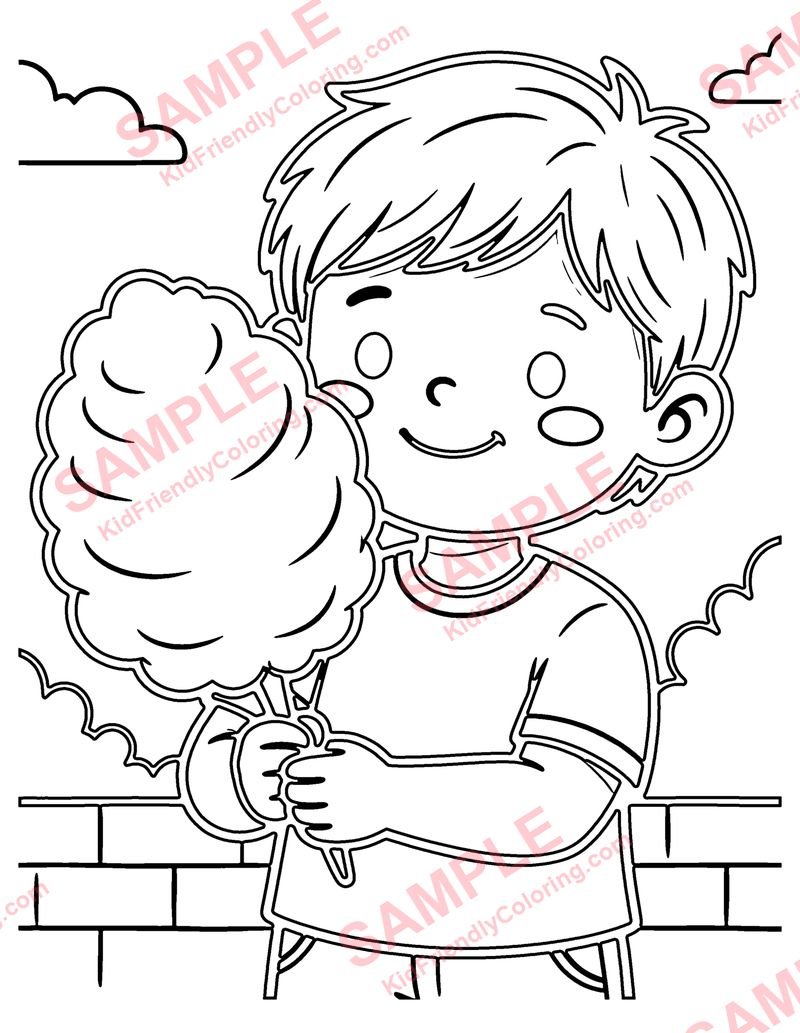 Cotton Candy coloring page preview