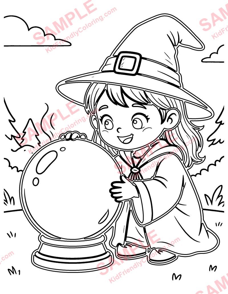 Crystal Ball coloring page preview