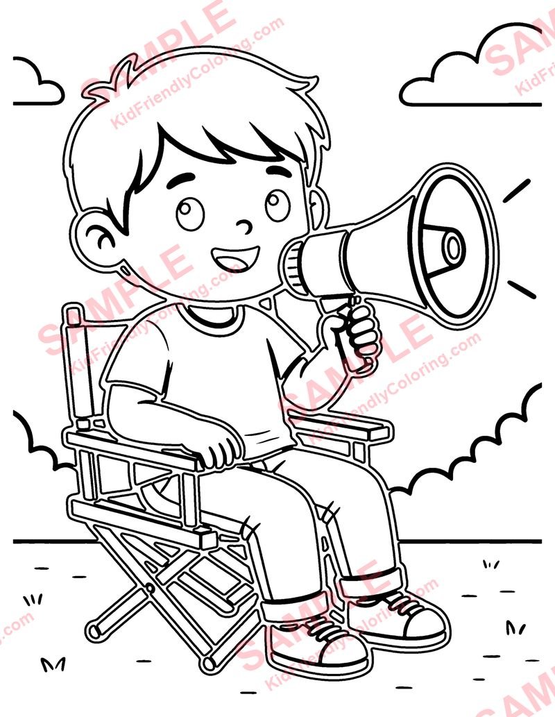 Director's Chair coloring page preview