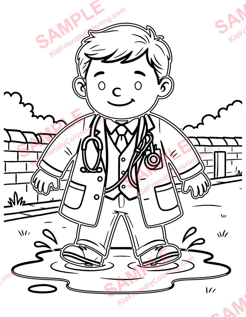 Doctor Foster coloring page preview