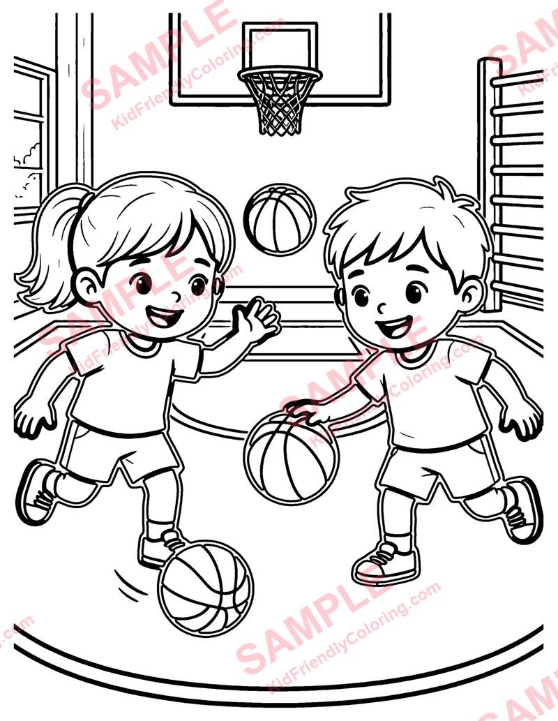 Dodgeball coloring page preview