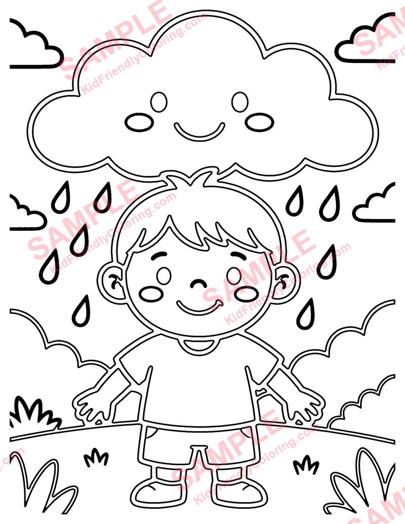 Doodle Cloud coloring page preview