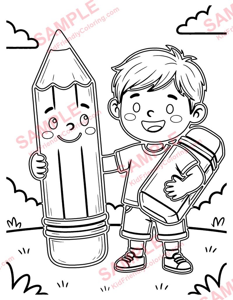 Doodle Pencil coloring page preview