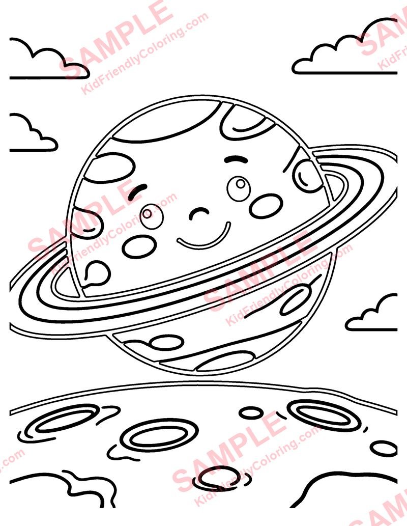 Doodle Planet coloring page preview