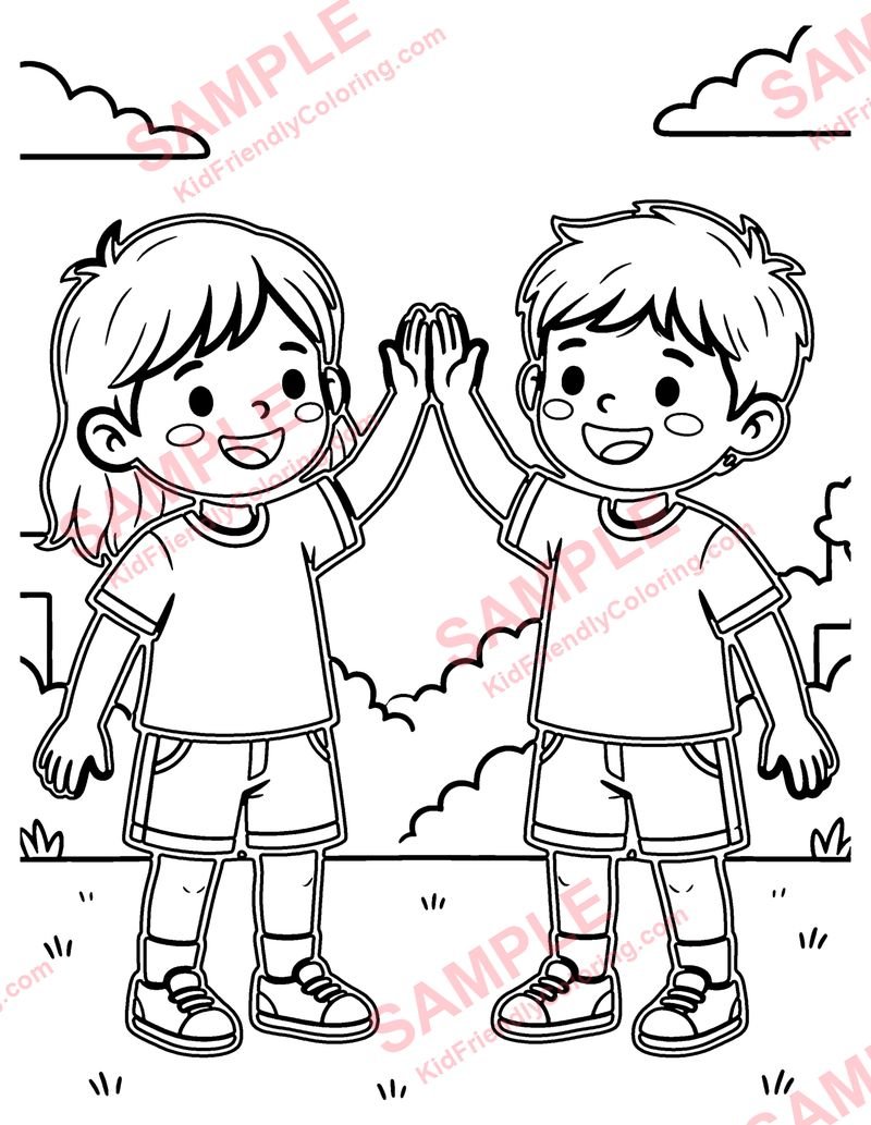 Doubles Team coloring page preview