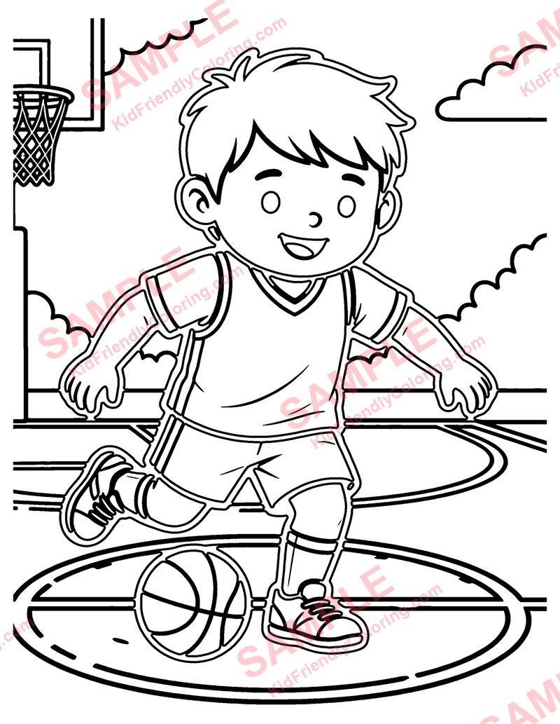 Dribble Drive coloring page preview