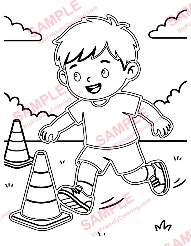 Dribbling coloring page preview