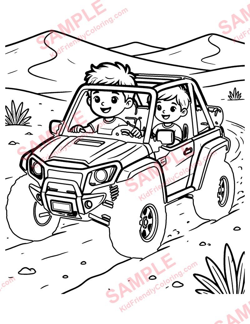 Dune Buggy coloring page preview