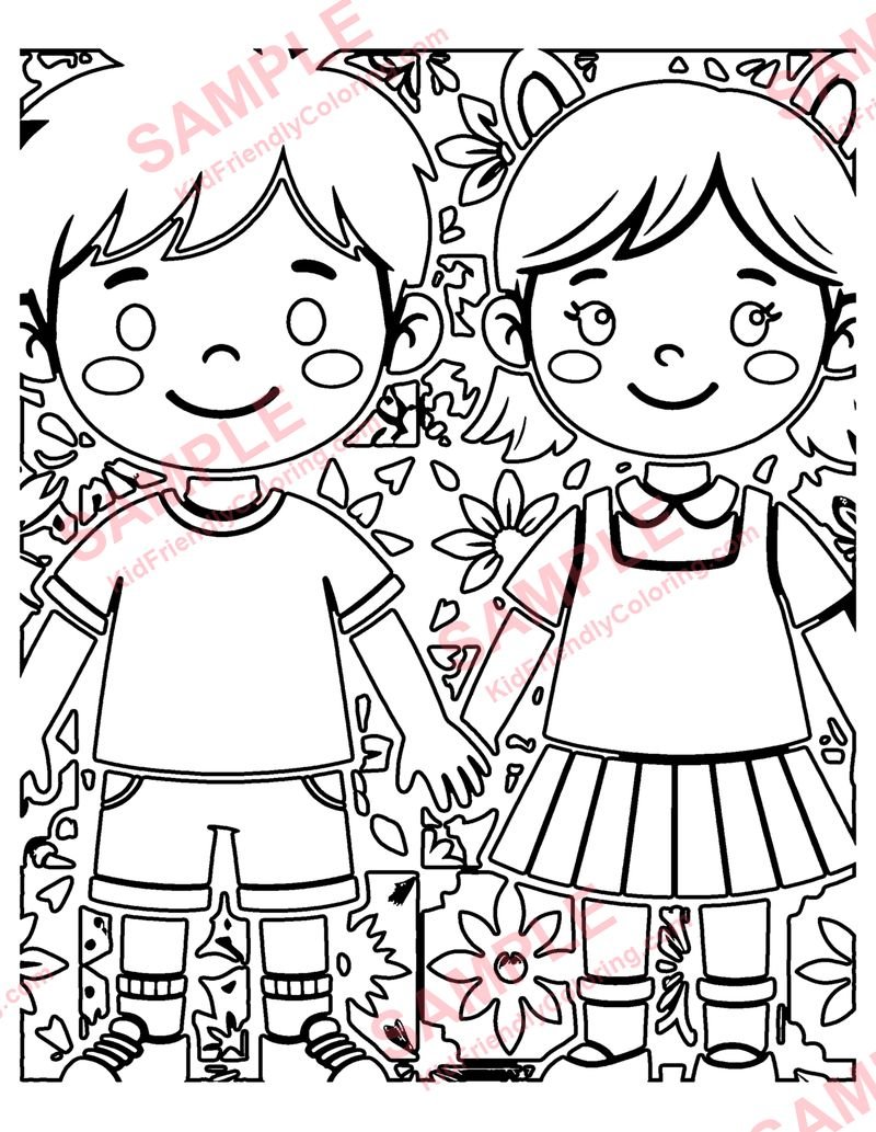 Dutch Tiles coloring page preview