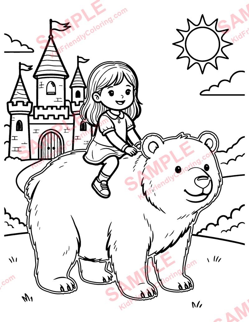 East of the Sun coloring page preview