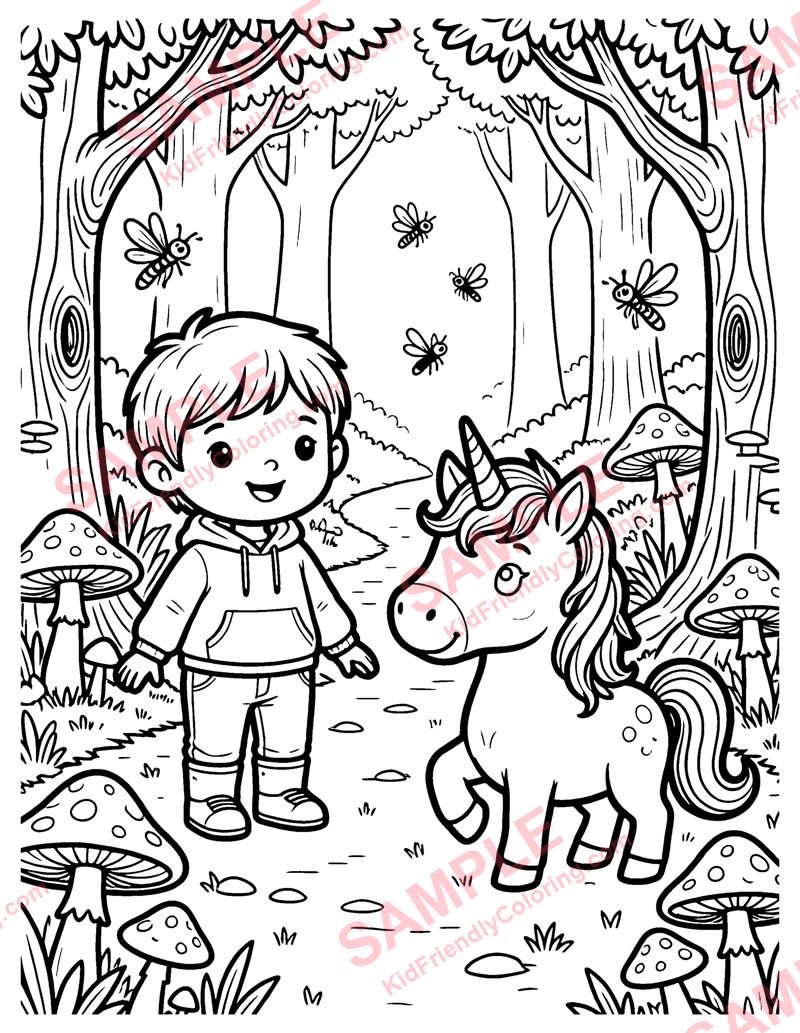 Enchanted Forest coloring page preview