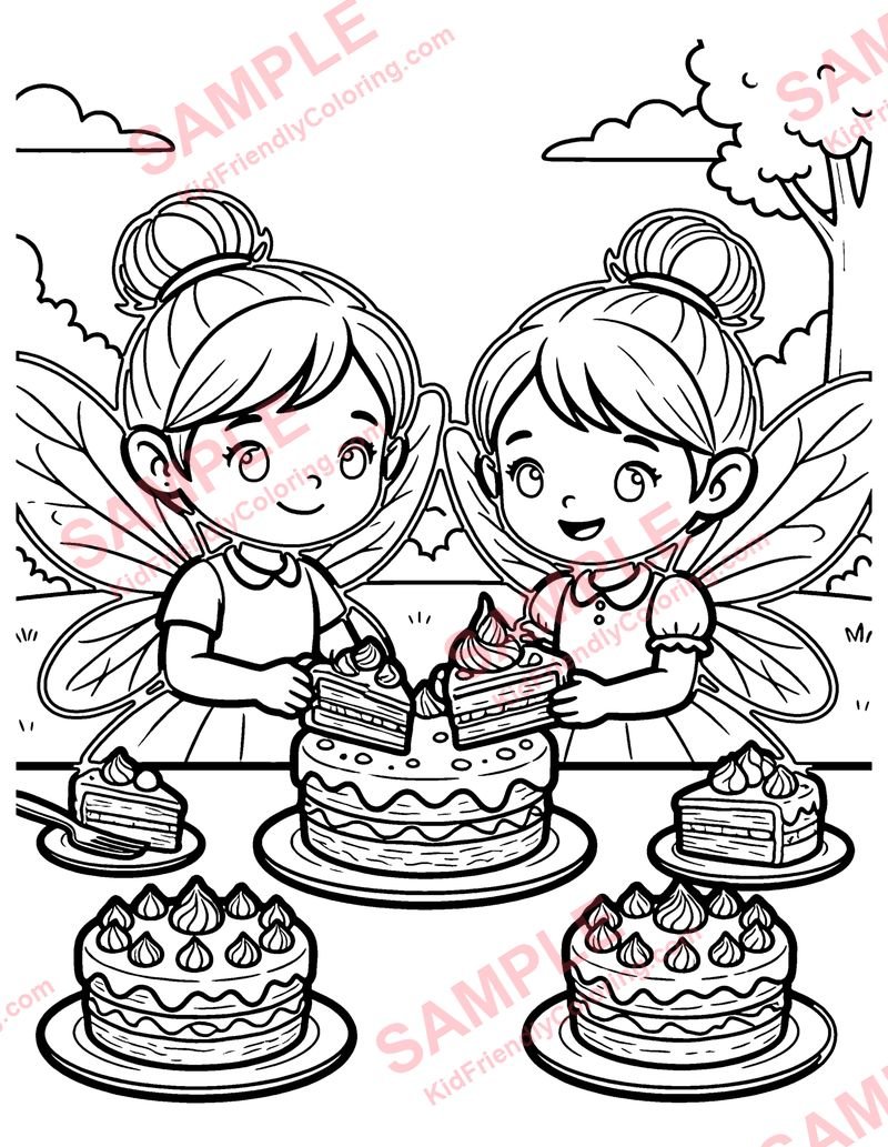 Fairy Bakery coloring page preview