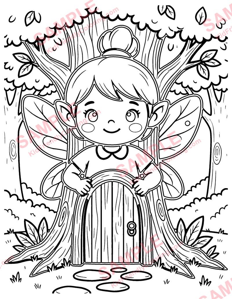 Fairy Door coloring page preview