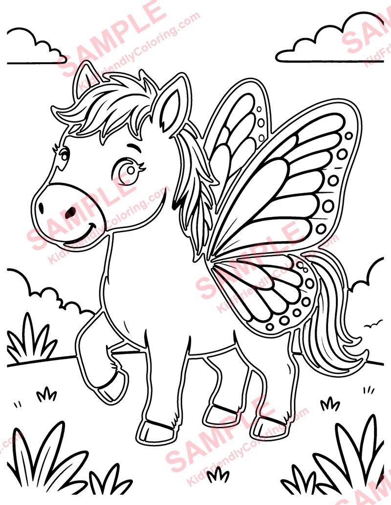Fairy Horse coloring page preview