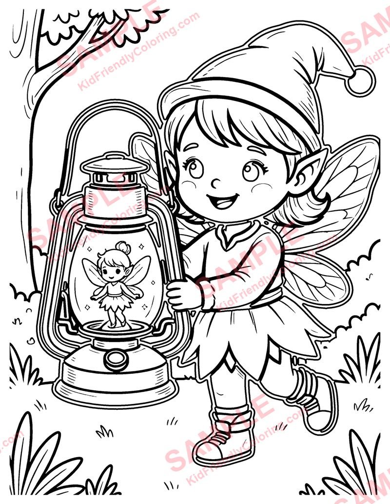 Fairy Lantern coloring page preview