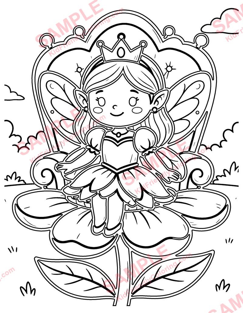 Fairy Queen coloring page preview