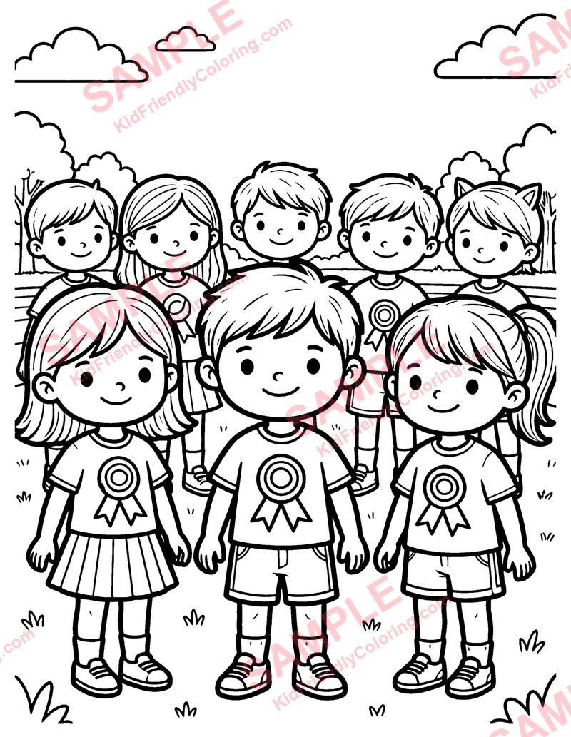 Field Day coloring page preview