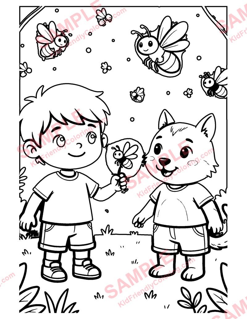 Firefly Forest coloring page preview