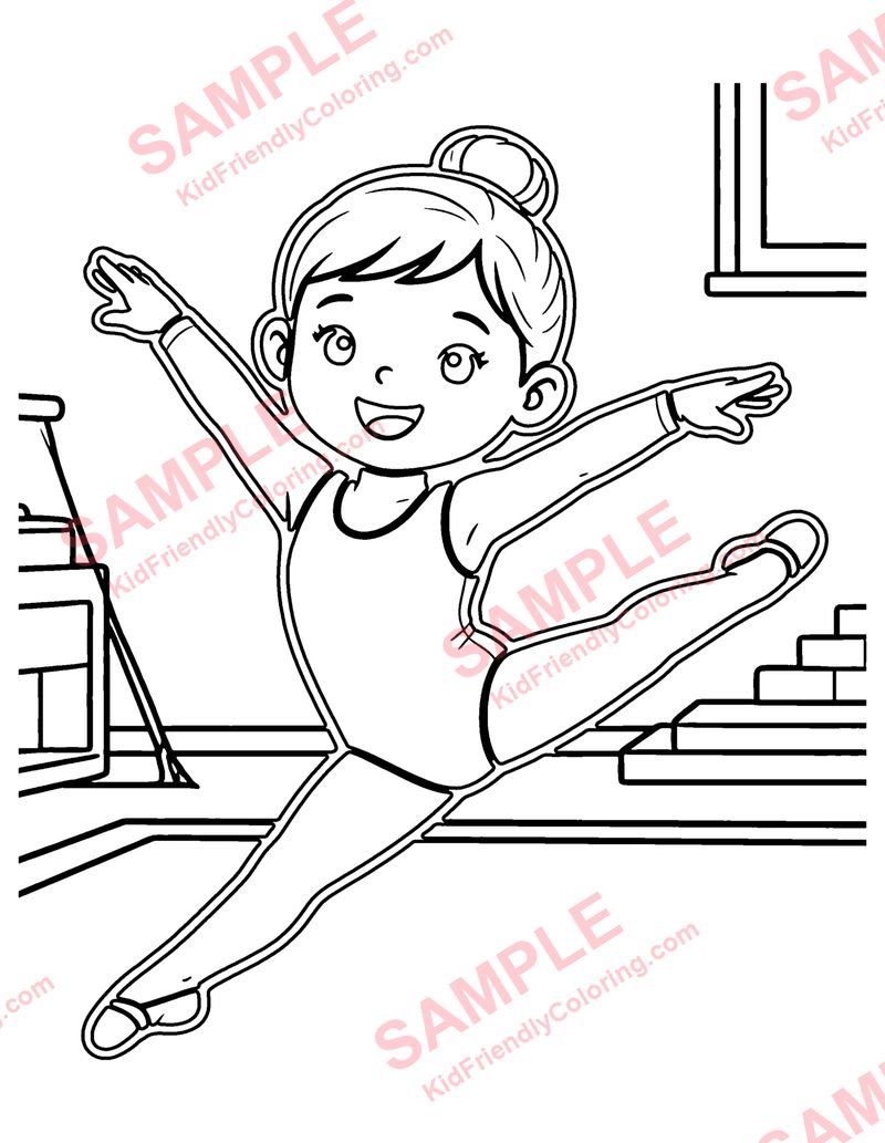 Floor Routine coloring page preview