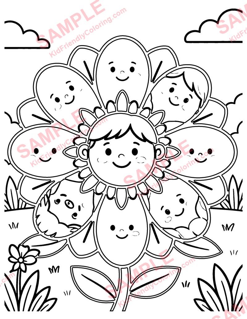 Flower Mandala coloring page preview