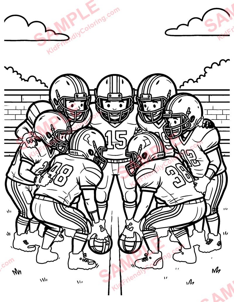 Football Team coloring page preview