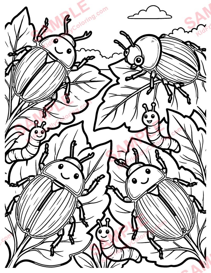 Forest Floor Critters coloring page preview