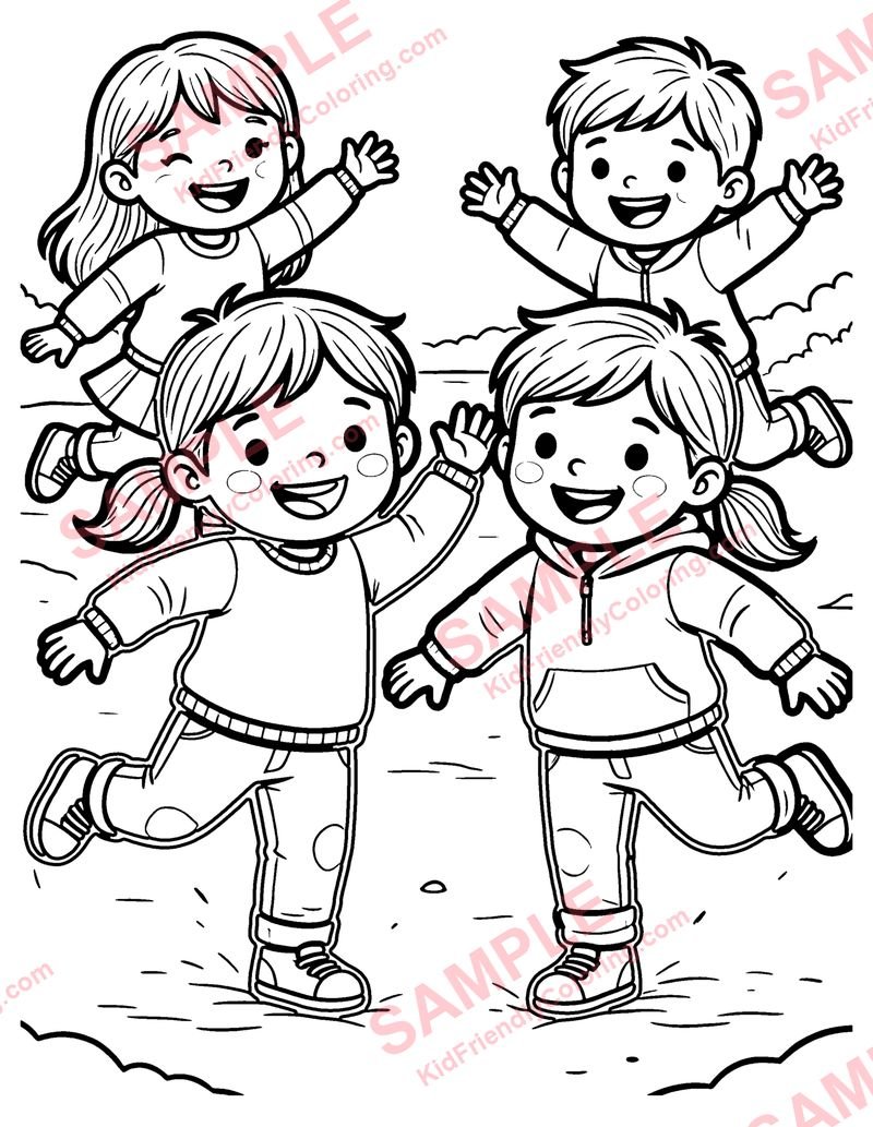 Freeze Dance coloring page preview