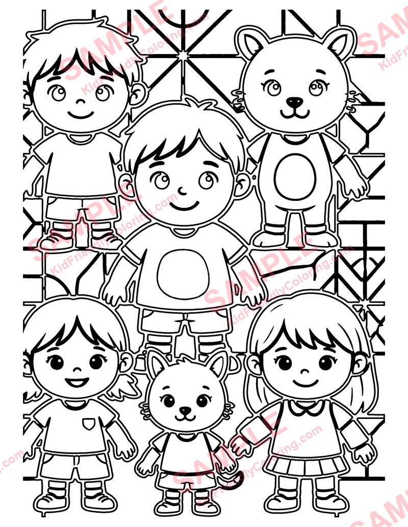 Geometric Pattern coloring page preview