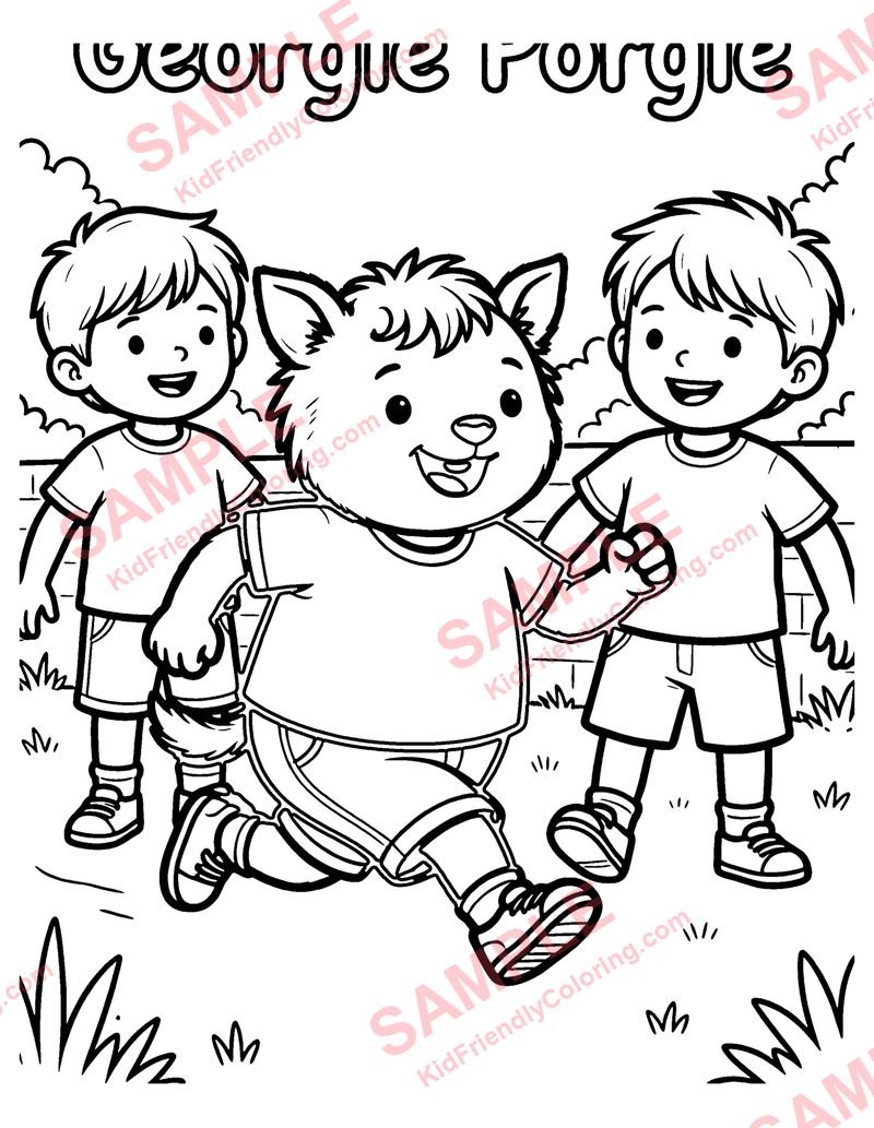 Georgie Porgie coloring page preview