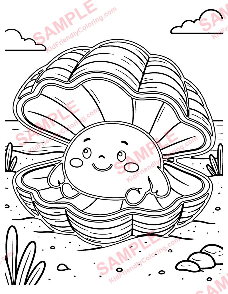 Giant Clam coloring page preview