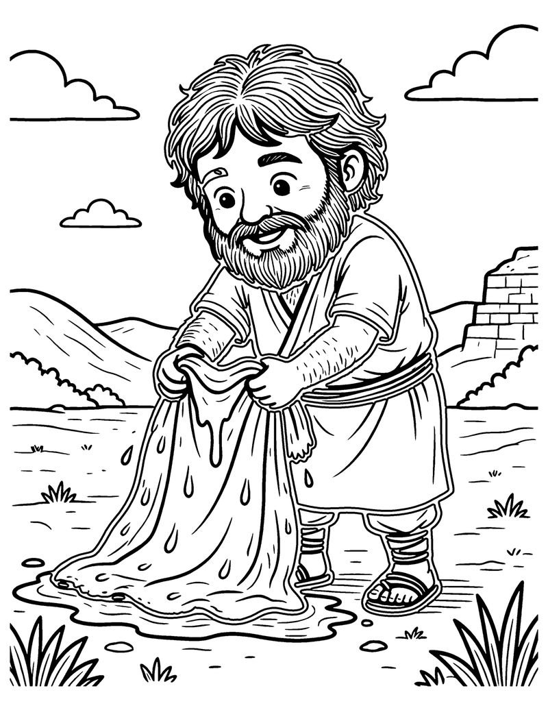 Gideon's Fleece coloring page preview