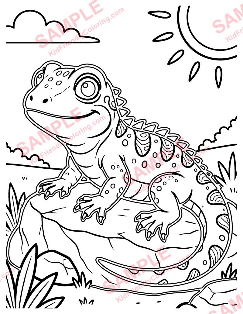 Gila Lizard coloring page preview