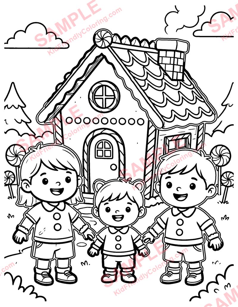 Gingerbread House coloring page preview