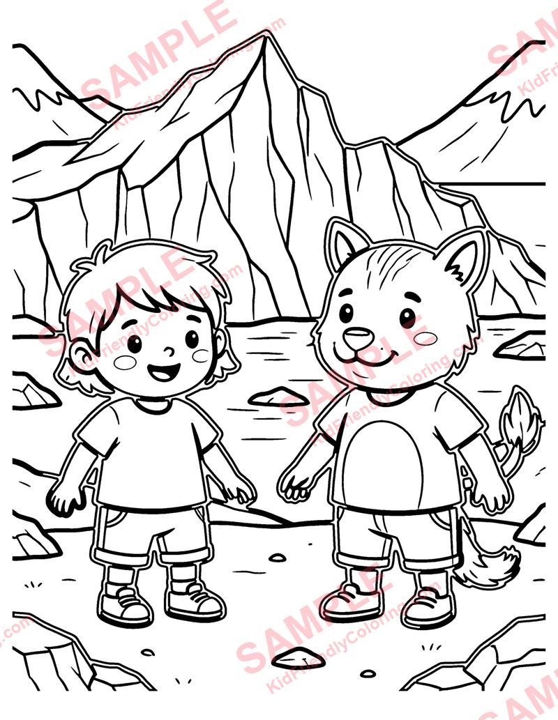 Glacier coloring page preview
