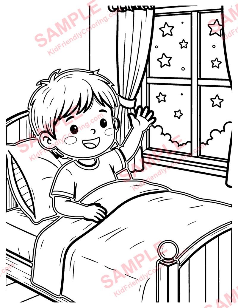 Good Night, Sleep Tight coloring page preview