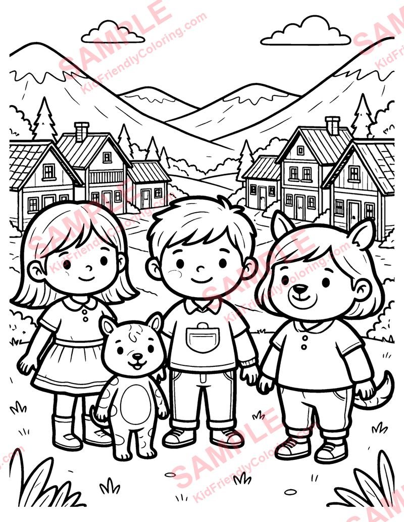 Green Valley coloring page preview
