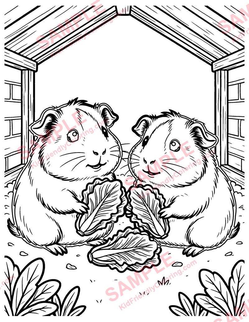 Guinea Pig Pals coloring page preview