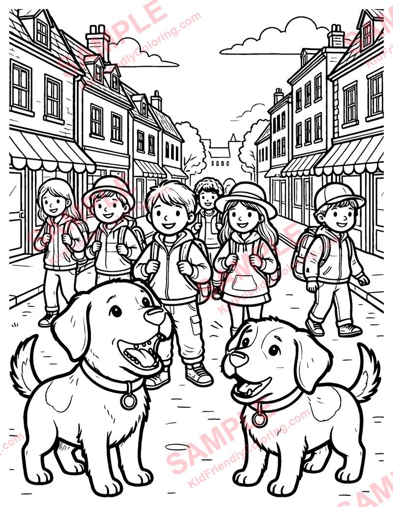 Hark, Hark, the Dogs Do Bark coloring page preview